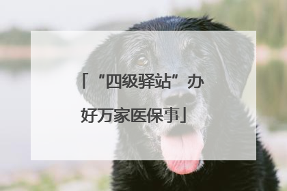 “四级驿站”办好万家医保事