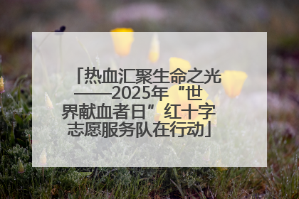 热血汇聚生命之光——2025年“世界献血者日”红十字志愿服务队在行动