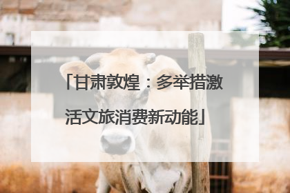 甘肃敦煌：多举措激活文旅消费新动能