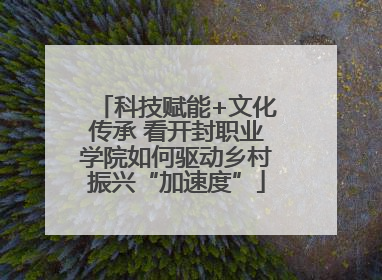 科技赋能+文化传承 看开封职业学院如何驱动乡村振兴“加速度”
