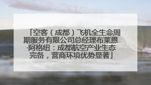 空客（成都）飞机全生命周期服务有限公司总经理布莱恩·阿格纽：成都航空产业生态完备，营商环境优势显著