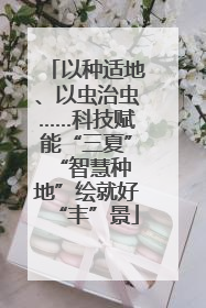 以种适地、以虫治虫……科技赋能“三夏” “智慧种地”绘就好“丰”景