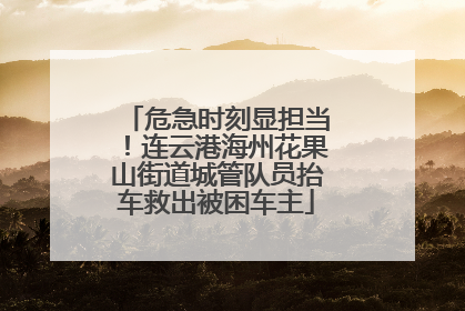 危急时刻显担当！连云港海州花果山街道城管队员抬车救出被困车主