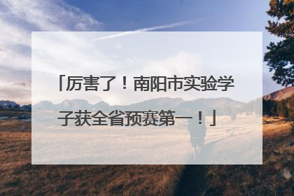 厉害了！南阳市实验学子获全省预赛第一！