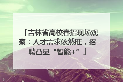 吉林省高校春招现场观察：人才需求依然旺，招聘凸显“智能+”