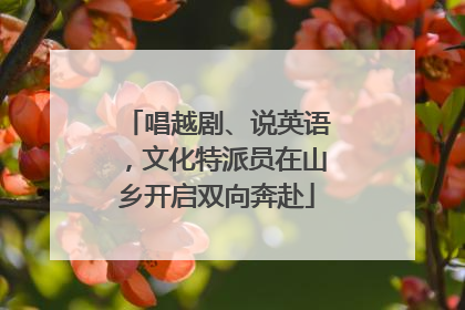 唱越剧、说英语，文化特派员在山乡开启双向奔赴