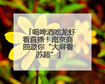 喝啤酒吃龙虾看直播！南京商圈邀你“大屏看苏超”