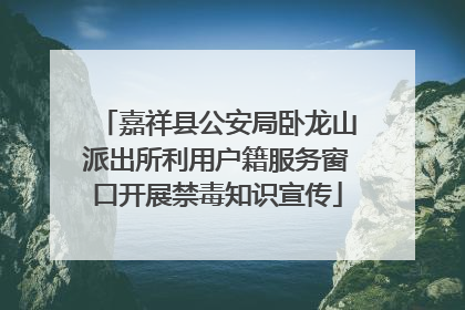 嘉祥县公安局卧龙山派出所利用户籍服务窗口开展禁毒知识宣传