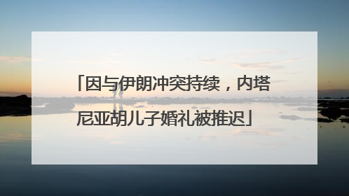 因与伊朗冲突持续，内塔尼亚胡儿子婚礼被推迟