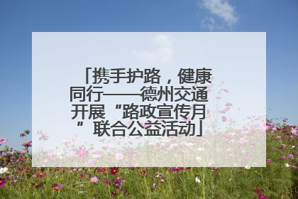 携手护路，健康同行——德州交通开展“路政宣传月”联合公益活动