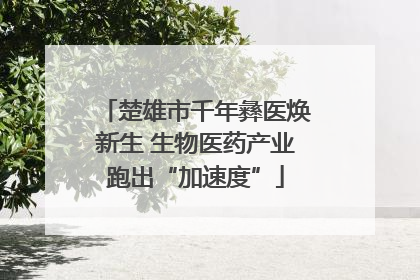 楚雄市千年彝医焕新生 生物医药产业跑出“加速度”