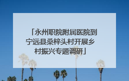 永州职院附属医院到宁远县桑梓头村开展乡村振兴专题调研