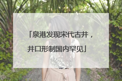 泉港发现宋代古井，井口形制国内罕见