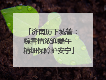 济南历下城管：粽香情浓迎端午 精细保障护安宁