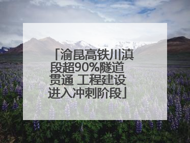 渝昆高铁川滇段超90%隧道贯通 工程建设进入冲刺阶段