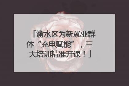 渝水区为新就业群体“充电赋能”，三大培训精准开课！