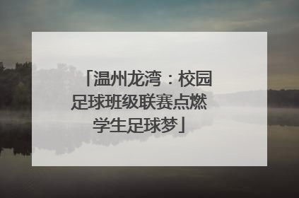 温州龙湾：校园足球班级联赛点燃学生足球梦
