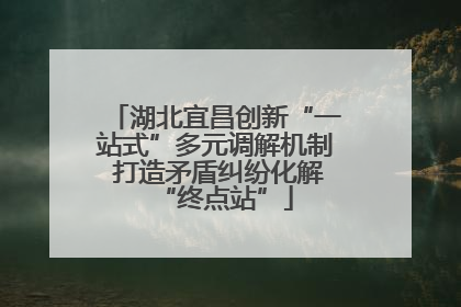 湖北宜昌创新“一站式”多元调解机制 打造矛盾纠纷化解“终点站”