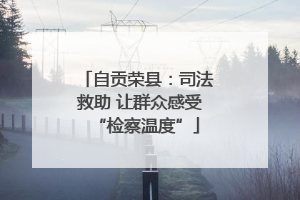 自贡荣县：司法救助 让群众感受“检察温度”