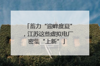 蓄力“迎峰度夏”，江苏这些虚拟电厂密集“上新”