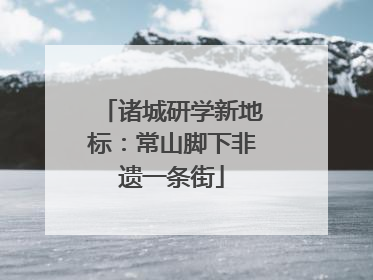 诸城研学新地标：常山脚下非遗一条街