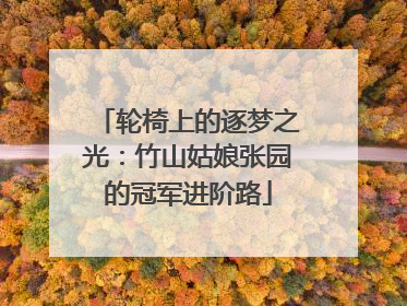 轮椅上的逐梦之光：竹山姑娘张园的冠军进阶路