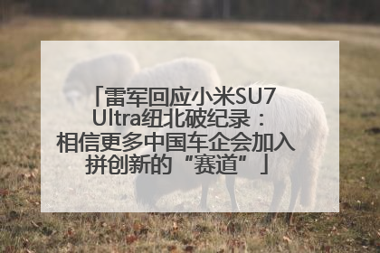 雷军回应小米SU7 Ultra纽北破纪录：相信更多中国车企会加入拼创新的“赛道”