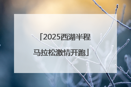 2025西湖半程马拉松激情开跑