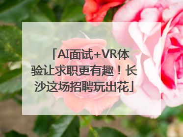 AI面试+VR体验让求职更有趣！长沙这场招聘玩出花